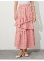 Koton Tuba Ünsal X Cotton - Asymmetric Frilly Maxi Skirt