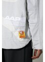 Džínová bunda AAPE Jacket Worker pánská, šedá barva, zimní, AJK7609