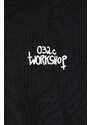 Bavlněné tričko s dlouhým rukávem 032C 'Mayhem' Oversized Longsleeve černá barva, s potiskem, SS24-C-1070