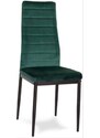 modernHOME Židle s profilovanou opěrkou - GREEN VELVET - 4 kusy