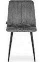 modernHOME Sada sametových židlí TURIN 4 ks. tmavě šedá