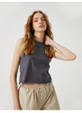 Koton Crop Singlets Cotton Crewneck Sleeveless