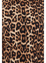 Trendyol Curve Multi-Colored Leopard Print Large Size Shirt