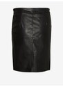 Černá dámská koženková sukně VERO MODA Olympia - Dámské