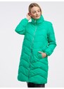 Zelený dámský zimní prošívaný kabát VERO MODA Liga - Dámské