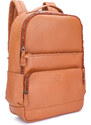 Jaipurleathers městský kožený batoh Oliver, karamel 22 l