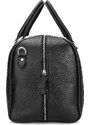 Jaipurleathers cestovní kožená taška Barcelona, černá 25 l