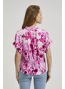 Dámská vzorovaná košile MOODO - růžová