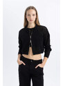 DEFACTO Slim Fit Crew Neck Knitwear Cardigan