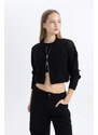 DEFACTO Slim Fit Crew Neck Knitwear Cardigan