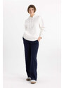 DEFACTO Straight Fit High Waist Thick Sweatpants