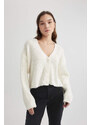 DEFACTO Regular Fit V-Neck Cardigan