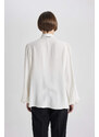 DEFACTO Regular Fit Shawl Collar Long Sleeve Shirt