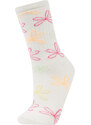 DEFACTO Woman Embroidery 3 Piece Cotton Long Socks