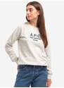 Bavlněná mikina A.P.C. Sweat Tina COEZD-F27561 MARINE dámská, tmavomodrá barva, s aplikací