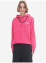 Bavlněná mikina A.P.C. Hoodie Manuela dámská, růžová barva, s kapucí, aplikací, COEZD-F27760 BRIGHT PINK