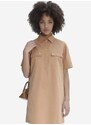 Bavlněné šaty A.P.C. Robe Berangere béžová barva, mini, COGBM-F05953 BEIGE