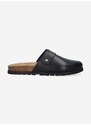 Kožené pantofle A.P.C. Mules Danny pánské, černá barva, PXAWV-H51068 BLACK