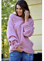 Fashionweek Oversized elegantní svetr s carmen výstřihem JK19 LILI