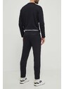 Tréninkové kalhoty Calvin Klein Performance černá barva, s potiskem