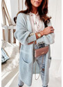 Fashionweek Dámský dlouhý kardigan oversize s kapsami JK-MIA
