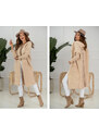 Fashionweek Dlouhý kardigan oversize s kapuci a kapsami LOVE PEACE