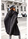 Fashionweek Dámský cardigan luxusní pletený kabát,cardigan s kapucí BETI