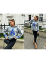 Fashionweek Dámský svetr s kapucí pletený s příměsí vlny nejnovější kolekce prémiové kvality JK-ALI