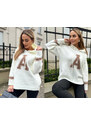 Fashionweek Dámský svetr s kapucí pletený s příměsí vlny nejnovější kolekce prémiové kvality JK-ALI