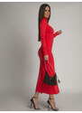 Fasardi Hladké šaty s dlouhým rukávem a červeným rolákem