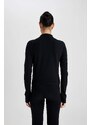 DeFactoFit Slim Fit High Collar Long Sleeve T-Shirt