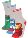 DEFACTO Boy Marvel Avengers 3 Piece Cotton Long Socks