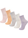 DEFACTO Girl 5 Piece Cotton Long Socks