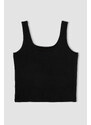 DEFACTO Slim Fit Slogan Crew Neck Sleeveless Undershirt