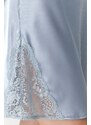 Trendyol Light Blue Lace and Degaje Detailed Satin Woven Nightgown