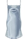 Trendyol Light Blue Lace and Degaje Detailed Satin Woven Nightgown