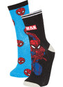 DEFACTO Boy Marvel Spiderman 2 Piece Cotton Long Socks