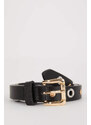 DEFACTO Woman Square Clasp Faux Leather Classic Belt