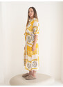 DKNY dámské šaty se vzorem - žluté