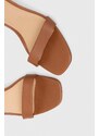 Kožené sandály Lauren Ralph Lauren Logan hnědá barva, 802927949002