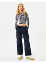 Koton Oversize Parachute Trousers Layer Detail Pocket Cotton