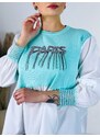 Webmoda Dámský tyrkysový svetřík - košile PARIS