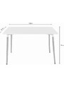 modernHOME Jídelní stůl ADRIA 120cm x 80cm bílý