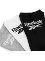 Sada 3 párů nízkých ponožek unisex Reebok