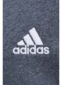 Mikina adidas pánská, šedá barva, s kapucí, s aplikací