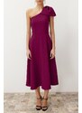 Trendyol Damson Bow Detailed Woven Elegant Evening Dress