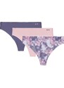 Kalhotky Under Armour Pure Stretch 3-Pack Printed No Show Thong 1383894-014