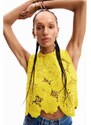 Dámské triko DESIGUAL 24SWTK98 8000 TS_YELLIT 8000 YELLOW