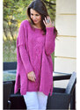 Fashionweek Oversize exkluzivní dámský,pletený volný svetr v inovativním střihu JK18/OLIVIA