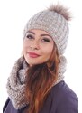Fashionweek Zimní set čepice a šála,pletený tunel MIXCOLOR ZIZI11